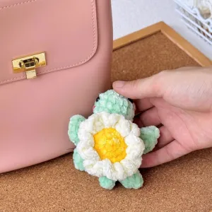 Daisy Baby Turtle Keychain Crochet Pattern, Crochet Amigurumi, Amigurumi Turtle Keychain, Turtle Crochet Patterns, Easy Pattern