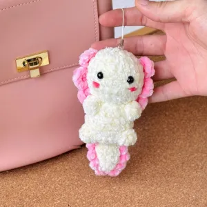 Axolotl Amigurumi Keychain Crochet Pattern, Crochet Amigurumi, Amigurumi Keychain, Stuffed Animal Doll Tutorial, Easy Pattern