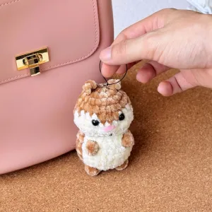 Hamster Amigurumi Keychain Crochet Pattern, Crochet Amigurumi, Amigurumi Keychain, Stuffed Animal Doll Tutorial, Easy Pattern