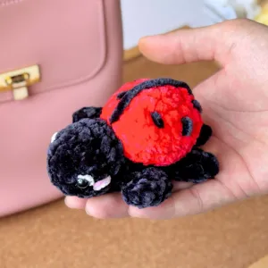 Ladybug Turtle Keychain Crochet Pattern, Crochet Amigurumi, Amigurumi Turtle Keychain, Turtle Crochet Patterns, Easy Pattern