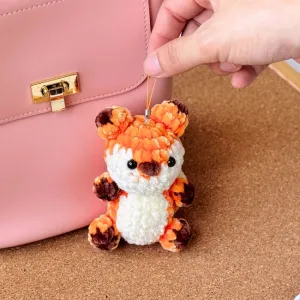 Fox Amigurumi Keychain Crochet Pattern, Crochet Amigurumi, Amigurumi Keychain, Stuffed Animal Doll Tutorial, Easy Pattern