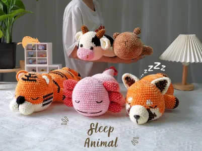 Amigurumi Crochet Pattern, Tiger Crochet Pattern, Redpanda Crochet Pattern, Cow Crochet Pattern, Axolot Crochet Pattern, Capybara Crochet