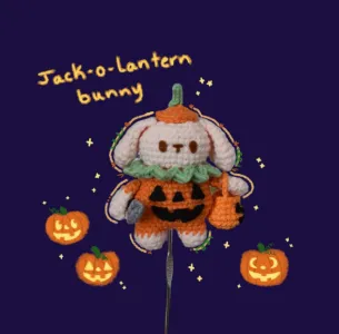 Trick or Treat Jack-o\'-lantern bunny