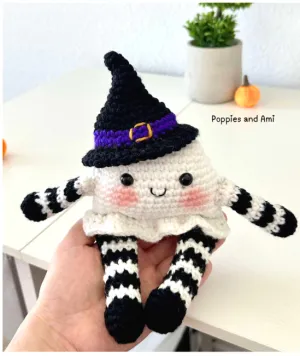 Lala the Striped Ghost Amigurumi