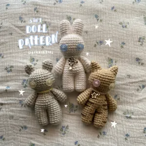 3 in 1 Cat/Bear/Bunny Doll Pattern