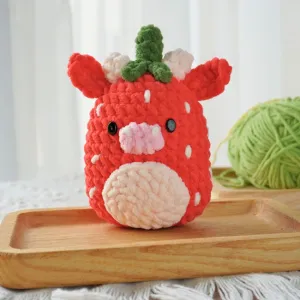 Strawberry Cow Marshmallow Crochet Pattern