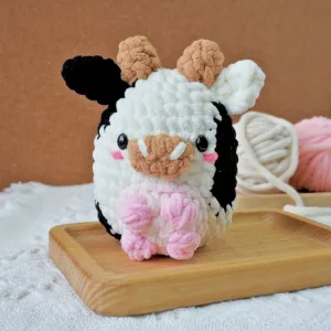 Milk Cow Marshmallow Amigurumi Crochet Pattern