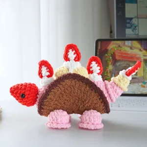 Ice Cream Stegosaurus Crochet Pattern