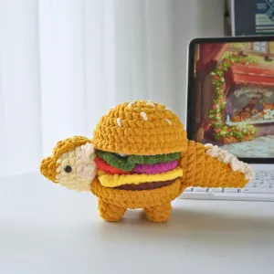 Ankylo Burger Crochet Pattern, Ankylosaurus Crochet,