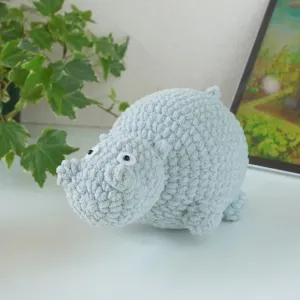 Pudgy Hippo Amigurumi Crochet Pattern