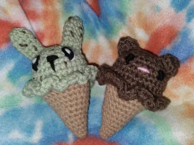 2 in 1 No Sew Ice-Cream Cone Bunny and Bear