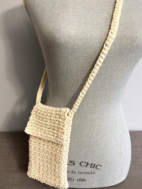 Crochet Phone Bag Phone Case Phone Holder Beige Crossbody -  Finland