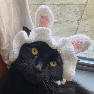 Cute White Bunny Hat