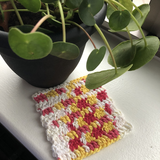 Checkered Crochet Coaster Pattern - CAAB Crochet