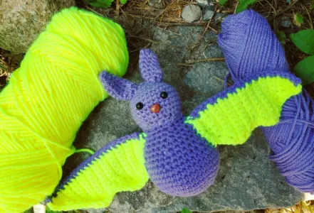 Neon fruity bat boys crochet pattern