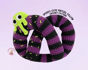 Spooky-Cute Pretzel Pillow