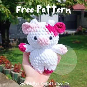 FREE Mini cow crochet pattern