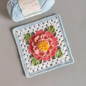 Peony Flower Granny Square