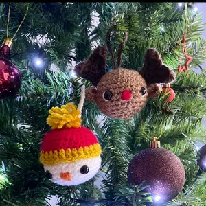 Reindeer Rudolph Xmas Christmas Bauble Pattern