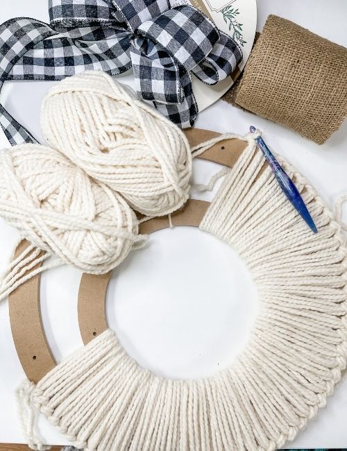 Please Note: DIY Yarn Wreath