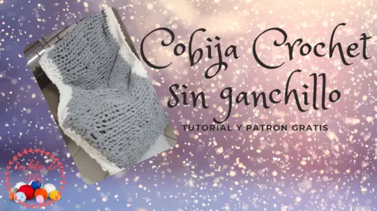 Cobija gigante crochet sin ganchillo