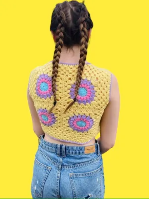 SUNNY CROCHET CROP TOP