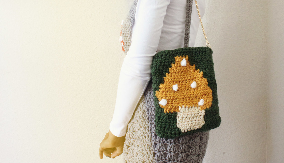 The Mushroom Crochet Bag: Crochet pattern | Ribblr