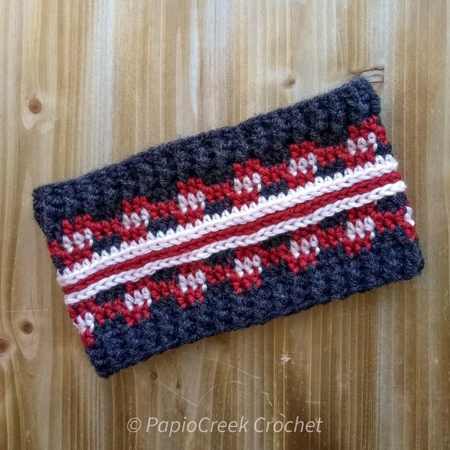 Stripey Plaid Ear Warmer: Crochet pattern | Ribblr