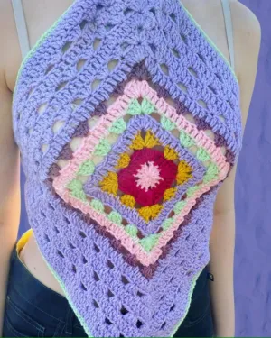 HALTER NECK CROCHET TOP