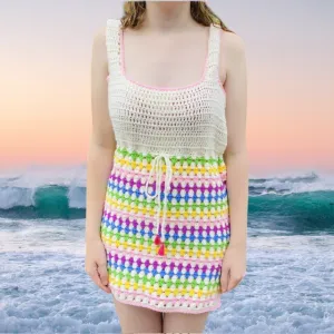 GRANNY STRIPE CROCHET DRESS