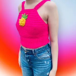 FRUITY CROCHET CROP TOP