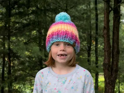 Chunky Self Striping Hat