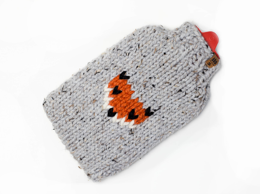 Fox Hot Water Bottle Cover Knitting pattern Ribblr