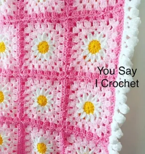 SPRING DAISY CROCHET BLANKET