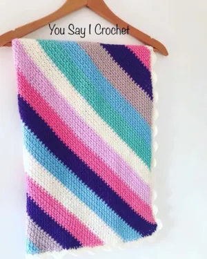 MOSS STITCH C2C CROCHET BLANKET