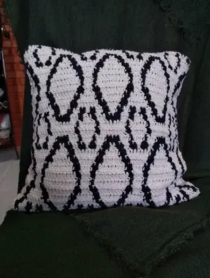 Black and White Mosaic Cushion