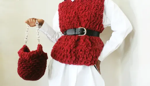 The Only Faux Fur Crochet Purse.