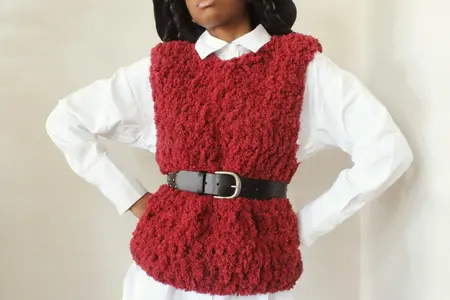 The Sleeveless Faux Fur Crochet Vest