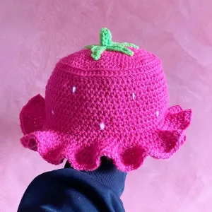 Strawberry Frilly Hat