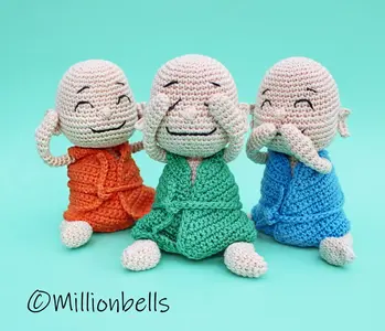 Amigurumi Mini Buddha Dolls