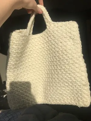 Crochet tote bag