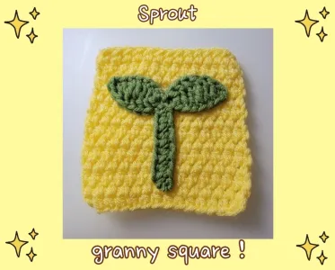 Sprout Granny Square Crochet Pattern