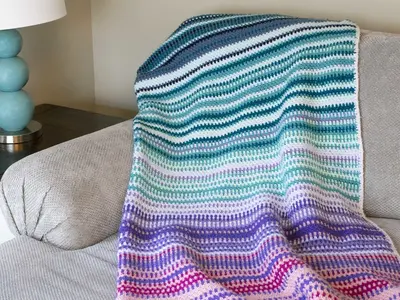 Temperature Blanket Crochet Moss Stitch Historic Year Long