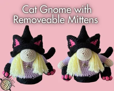 Cat Gnome with Removable Mittens