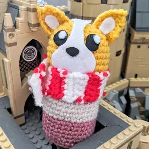 Corgi Puppuccino Keychain