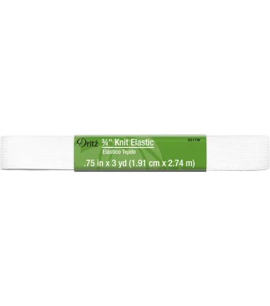 Dritz Elastico Per Biancheria Intima E Pigiami - 50 Metri - Larghezza 3/4 Pollice - Colore Bianco