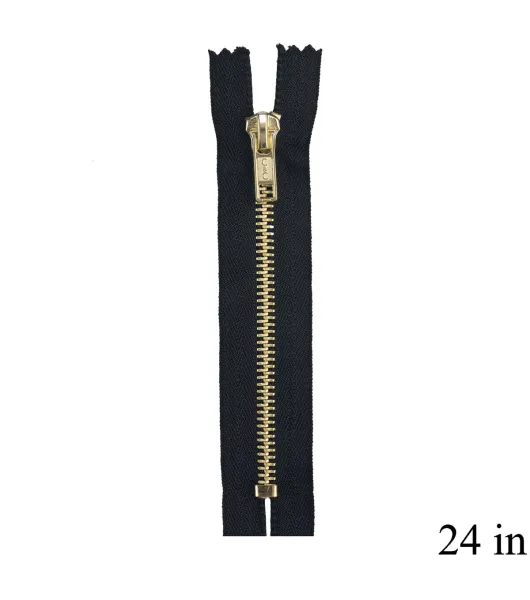 Coats & Clark Fashion Brass Separating Zipper 24