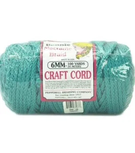 BONNIE Craft Cord TURQUOISE 6mm Macrame Cord 100 Yds Heat Fusible