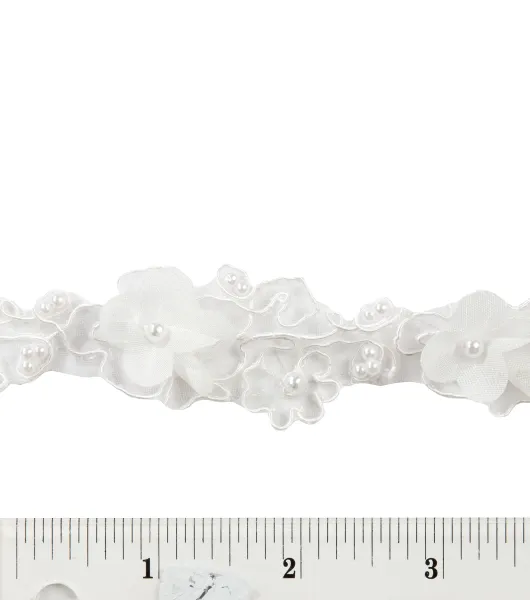 Simplicity Bead & Pearl Trim Silver & White by Joann