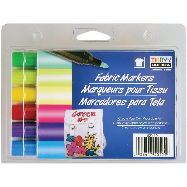 Paint Marker Set 6ct Marvy Uchida Decocolor Broad Point